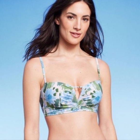 Shade & Shore Other - NWT Shade & Shore Women's Abstract Floral Underwire Bikini Swim Top 36C